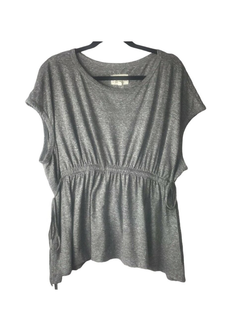 Current Elliott The Knit Sawyer Top  Plus Size 3 Gray